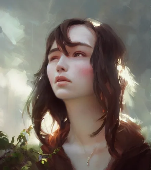 Prompt: natali portman, portrait, illustration, rim light, top light, perfectly shaded, spring time, slight overcast lighting, soft painting, art by krenz cushart and wenjun lin