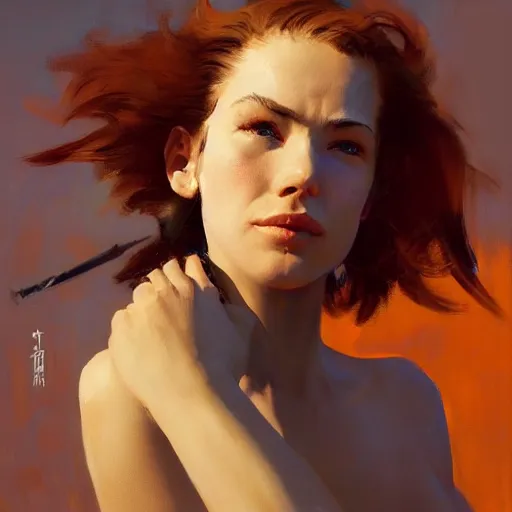 Image similar to greg manchess portrait people throwing swords, profile picture, organic painting, sunny day, matte painting, bold shapes, hard edges, street art, trending on artstation, by huang guangjian, gil elvgren, ruan jia, randy vargas, greg rutkowski