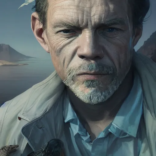 Image similar to highly detailed portrait, john malkovich, in gta v, stephen bliss, unreal engine, fantasy art by greg rutkowski, loish, rhads, ferdinand knab, makoto shinkai and lois van baarle, ilya kuvshinov, rossdraws, tom bagshaw, global illumination, radiant light, detailed and intricate environment