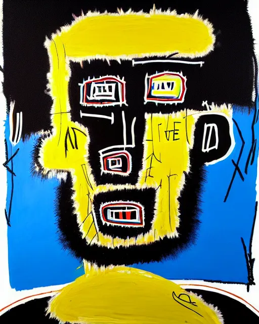 Image similar to A extremely highly detailed majestic hi-res beautiful immaculate head and shoulders award winning painting masterpiece of the face of a strong black african man by Jean-Michel Basquiat, 8k, high textures, hyper sharp, insanely detailed and intricate, super detailed, 8k HDR high quality