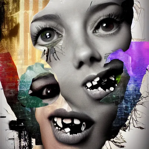 Image similar to overlayed digital media, double exposure, digital collage