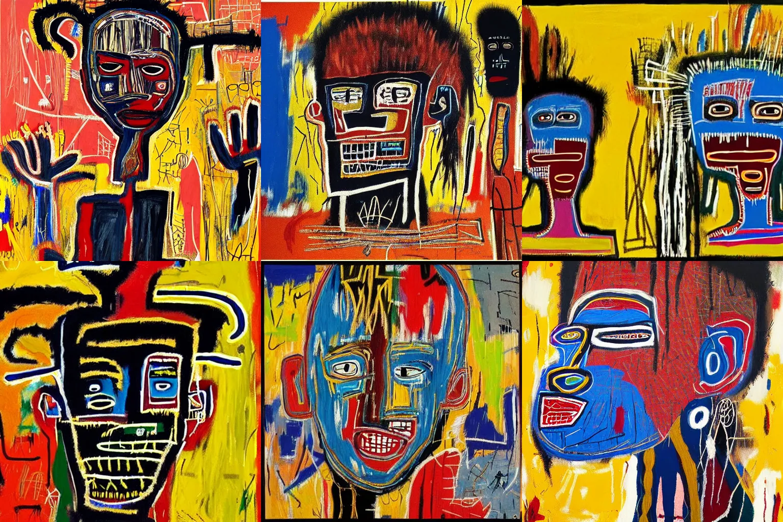 Prompt: extremely highly detailed African paintings by Jean-Michel Basquiat