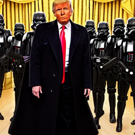 Prompt: Donald Trump as a Sith Lord in Star Wars