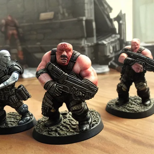 Image similar to gears of war as warhammer tabletop figurines t