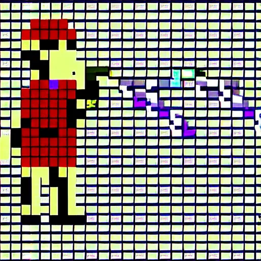 Image similar to pixel rpg game style character, 8 bit, pixel art, nintendo game, screenshot of pixel game, retro game 1 9 8 0 style