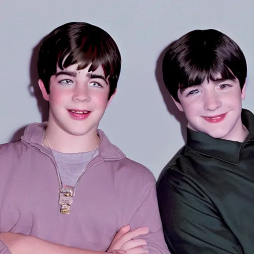 Image similar to a award winning photo film still of drake and josh ( 2 0 0 4 )