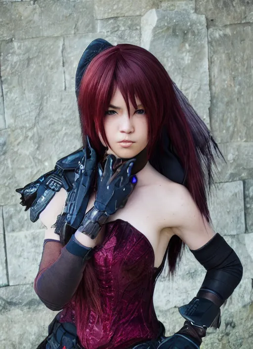 Image similar to a full portrait photo of real - life garnet final fantasy, f / 2 2, 3 5 mm, 2 7 0 0 k, lighting, perfect faces, award winning photography.