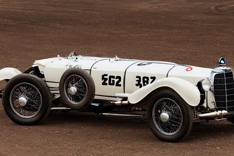 Prompt: mercedes benz 7 1 0 ssk trossi roadster 1 9 3 2, dakar rally footage, speed, bladerunner