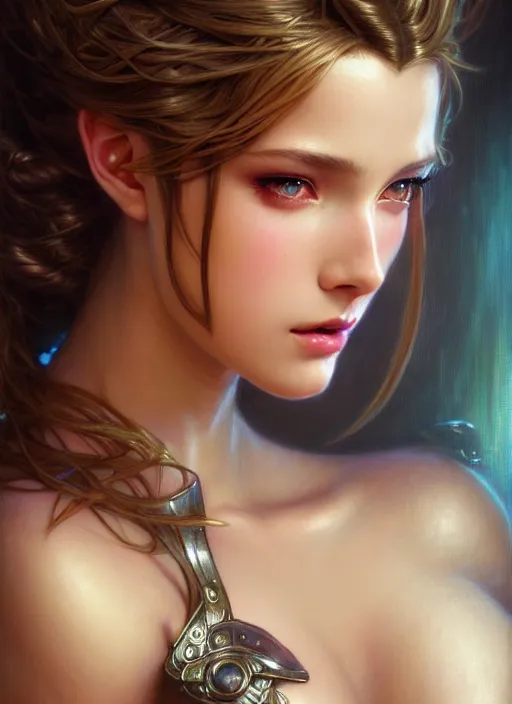 glamorous aerith , seductive eyes and face, elegant, | Stable Diffusion ...