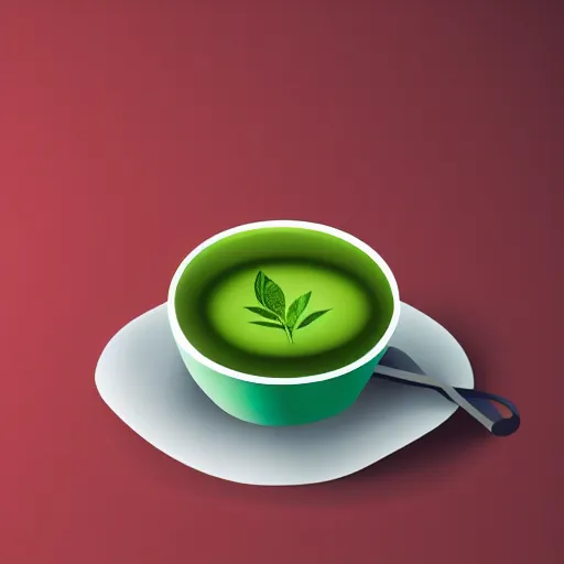 Prompt: A photorealistic photograph of Cup of Matcha Green tea, 2022