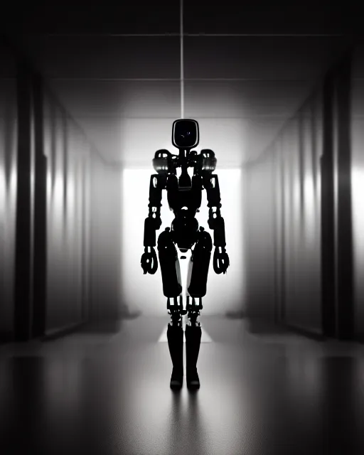 Prompt: black and white high quality photo of a beautiful female AI cyborg looking into a sci-fi mirror, volumetric lighting, liminal space, brutalism, foggy, dreamy, hyperdetailed, bokeh, photorealistic, cinematic, masterpiece, Metropolis, elegant, dark, in the style of Horst P. Horst, octane render, 8K,