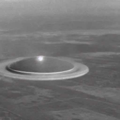 Prompt: declassified footage of a flying saucer