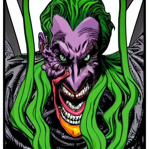 Image similar to the joker as medusa