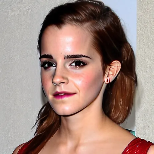 Prompt: emma watson mixed with kim kardashian full - figure profile shot