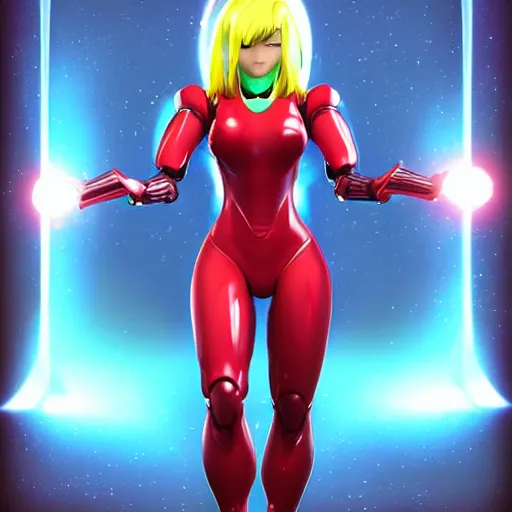 Image similar to Samus Aran Zero Suit Metroid By Protomonkey Art 3d Cgsociety by Artgerm, Space Traveler, Wenjuinn