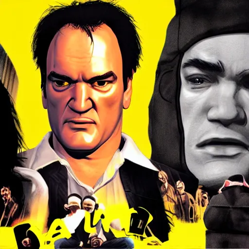 Image similar to quentin tarantino in the video game returnal