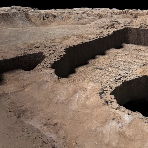 Image similar to the photo of excavations to the core of the Earth, detailed, 8K