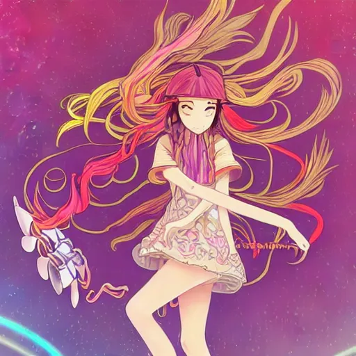 anime videogame boho magical girl energy rollerskating | Stable Diffusion |  OpenArt