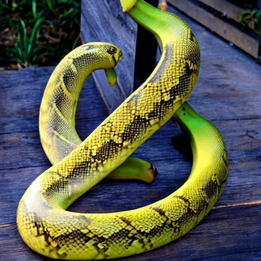 Image similar to a banana snake