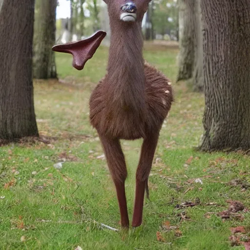 Image similar to hybrid human deer, in a full suit