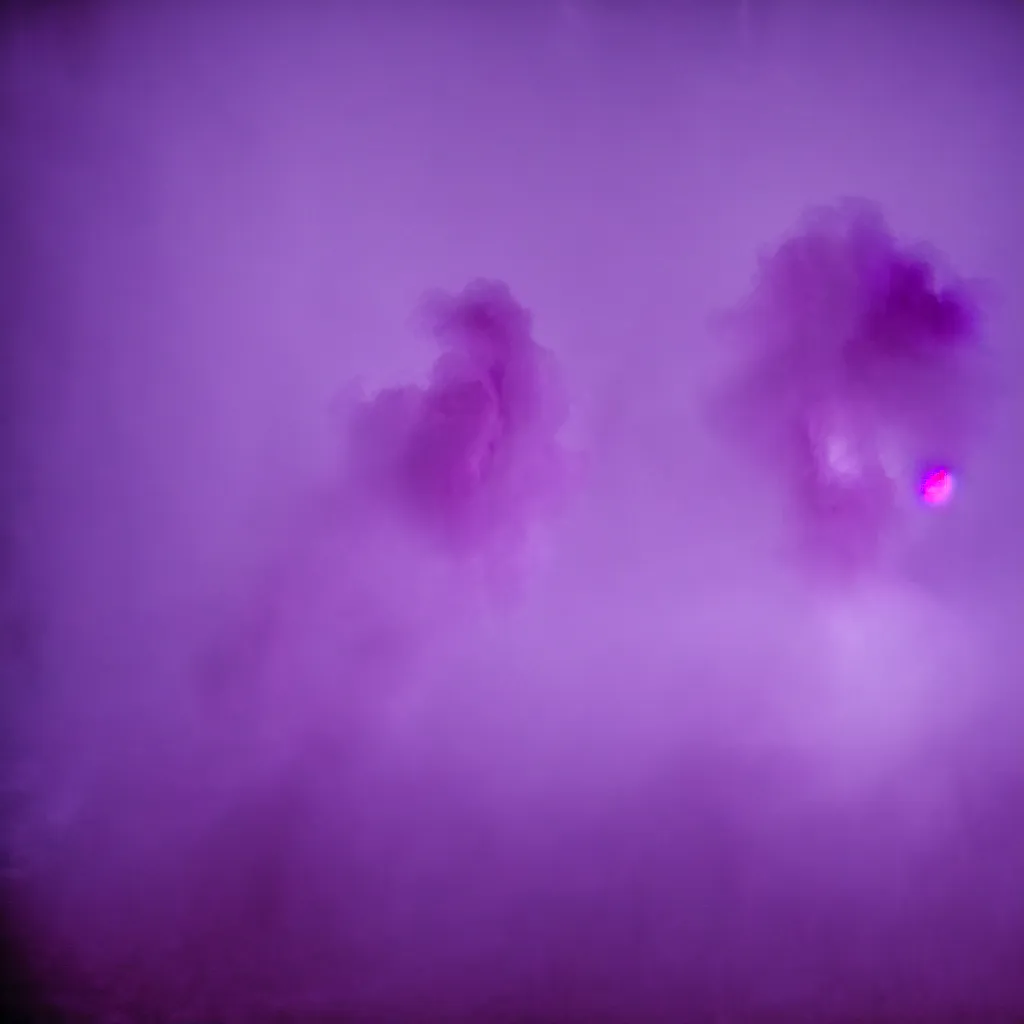 Image similar to cinestill of a giant form made of purple wax float through the living room and purple foam fog film still from the movie directed by david lynch with art direction, 8 k, hd, high resolution, blur, depth field 3 5 mm, f / 3 2, ultra realistic faces, lost highway