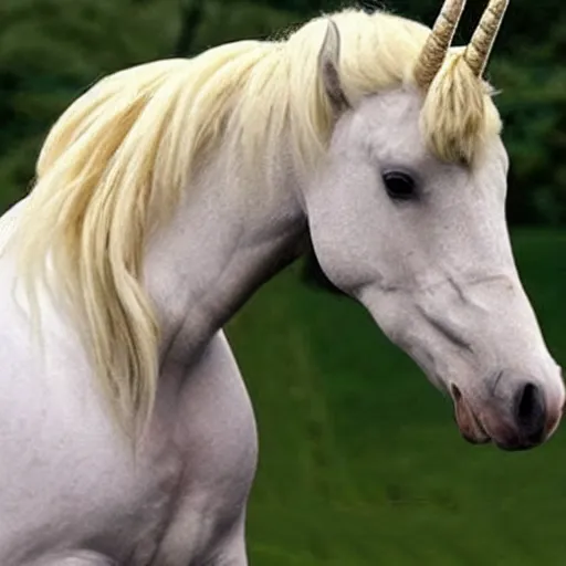 Image similar to horse unicorn hybrid.