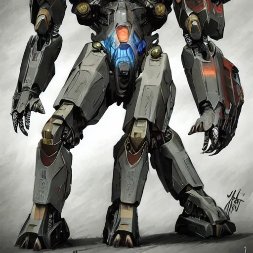Prompt: a jaeger from pacific rim, concept art