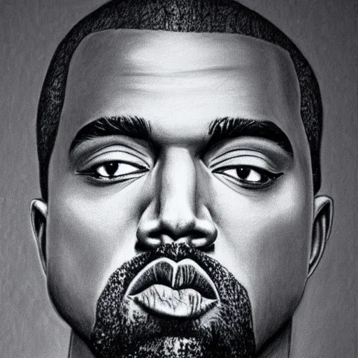 Image similar to Kanye west pencil drawing 4k detail