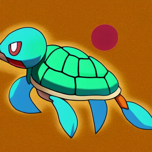 Prompt: illustration of an new pokemon inspired by an turtle