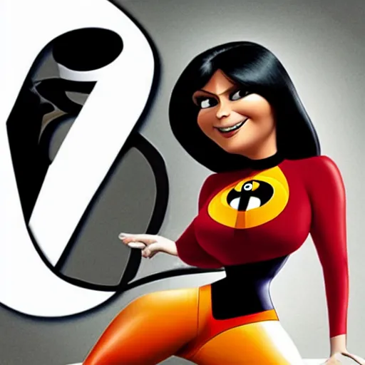 Image similar to kim kardashian as elastic girl from the incredibles