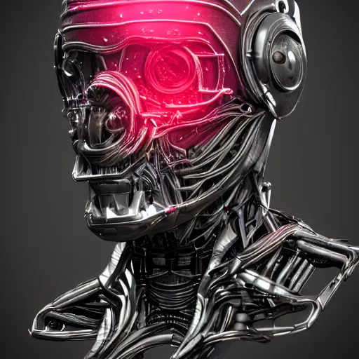 Image similar to cybernetic head, cybernetic arms, cybernetic legs, cosmic scary, 8 k textured, sharp, super fine details, ultra realistic, cinematic lighting