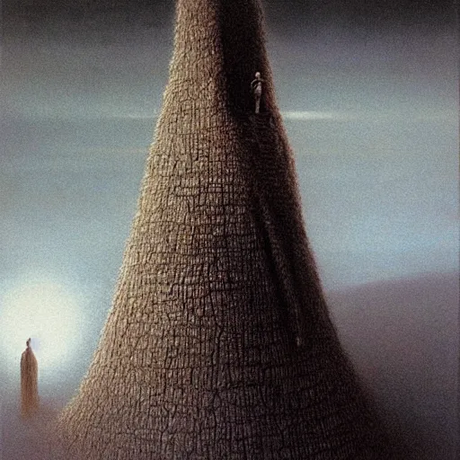 Prompt: lord of the ring mumakil concept, beksinski