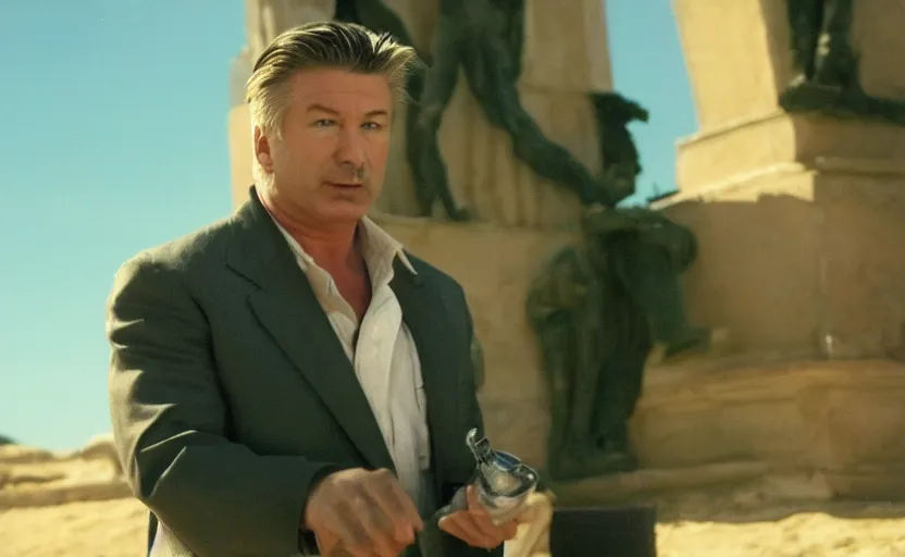 Prompt: Alec Baldwin as Getúlio Vargas in 'Brazil: The Movie' (2003), movie still frame, oscar nominated cinematography, volumetric lighting, 8k resolution, beautiful composition