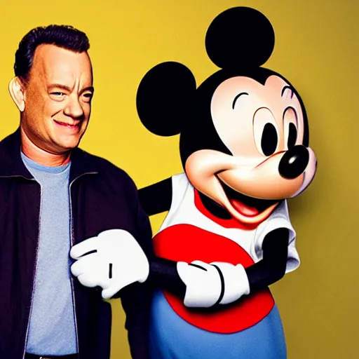 Prompt: Tom hanks as Mickey Mouse