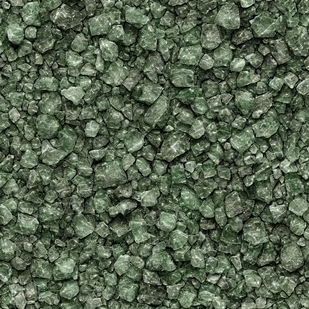 Image similar to long green crystals sticking out of the rock surface, detailed ground terrain albedo texture, flat, 2 d texture, seamless