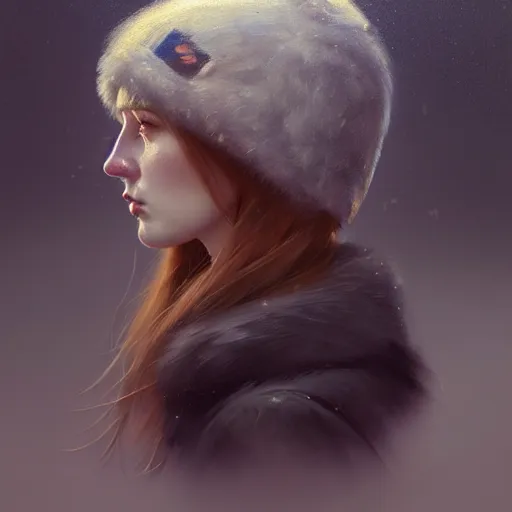 Prompt: young angry woman, beautiful girl, full body, cossak hat, in an igloo, realistic, serov, surikov, vasnetsov, repin, kramskoi, insanely detailed, charlie bowater, tom bagshaw, high resolution, octane rendered, unreal engine, illustration, trending on artstation, masterpiece, 8 k