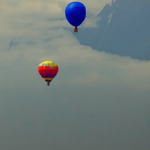 Prompt: a balloon carrying a plane