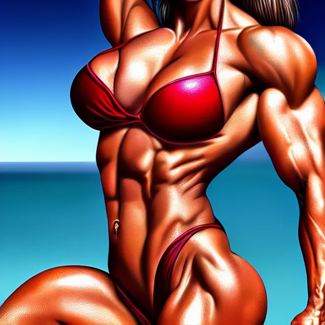 Image similar to ifbb bikini model, chrome, highly detailed, 4 k, hdr, smooth, sharp focus, high resolution, award - winning photo, artgerm, photorealistic