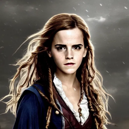 Prompt: emma watson as hermione granger in pirates of the caribbean