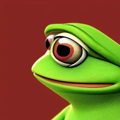 Prompt: pepe the frog has female features