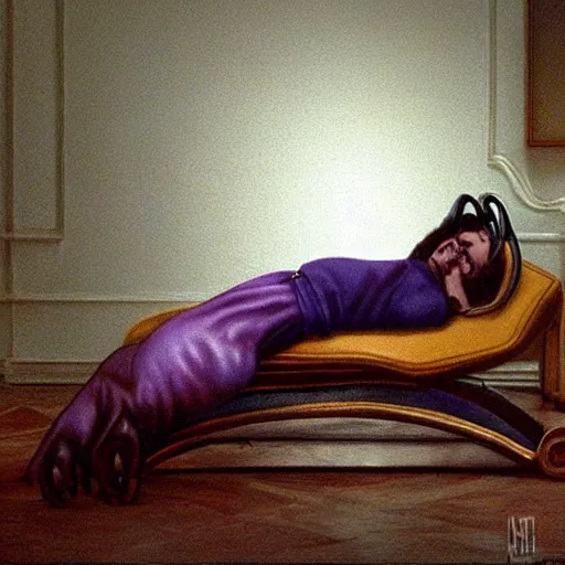 Prompt: that feeling when you dont want to stand up from your couch, trending on artstation, in the style of the the persistence of memory by salvador dali