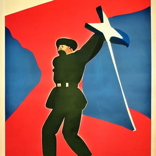 Image similar to soviet era propaganda poster