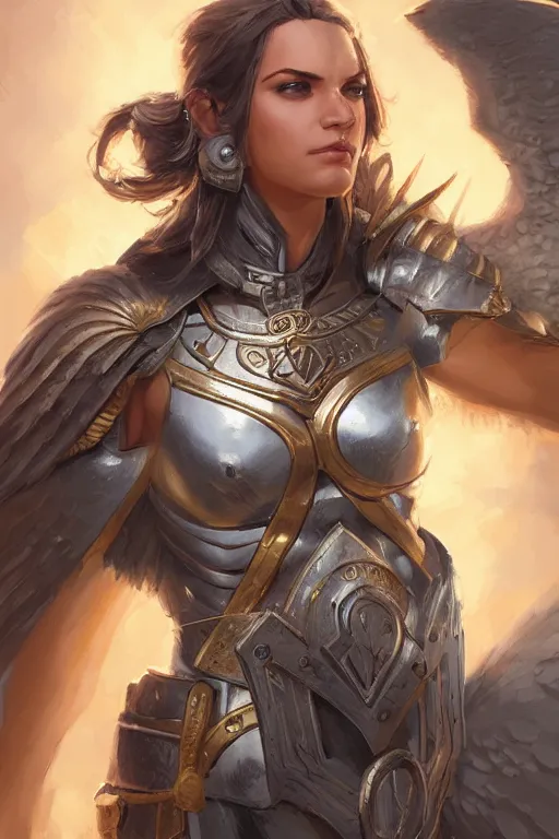 Image similar to amazon valkyrie athena, d & d, fantasy, portrait, highly detailed, headshot, digital painting, trending on artstation, concept art, sharp focus, illustration, art by artgerm and greg rutkowski and magali villeneuve