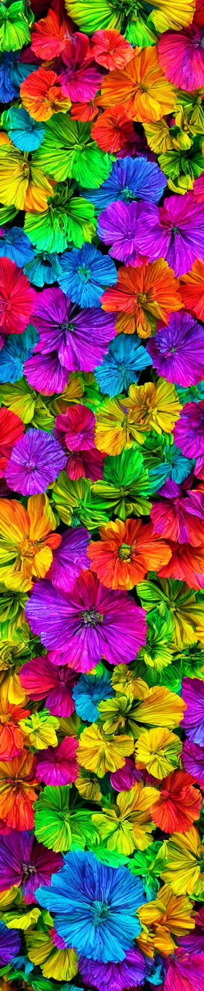 Image similar to vertical macro rainbow flowers