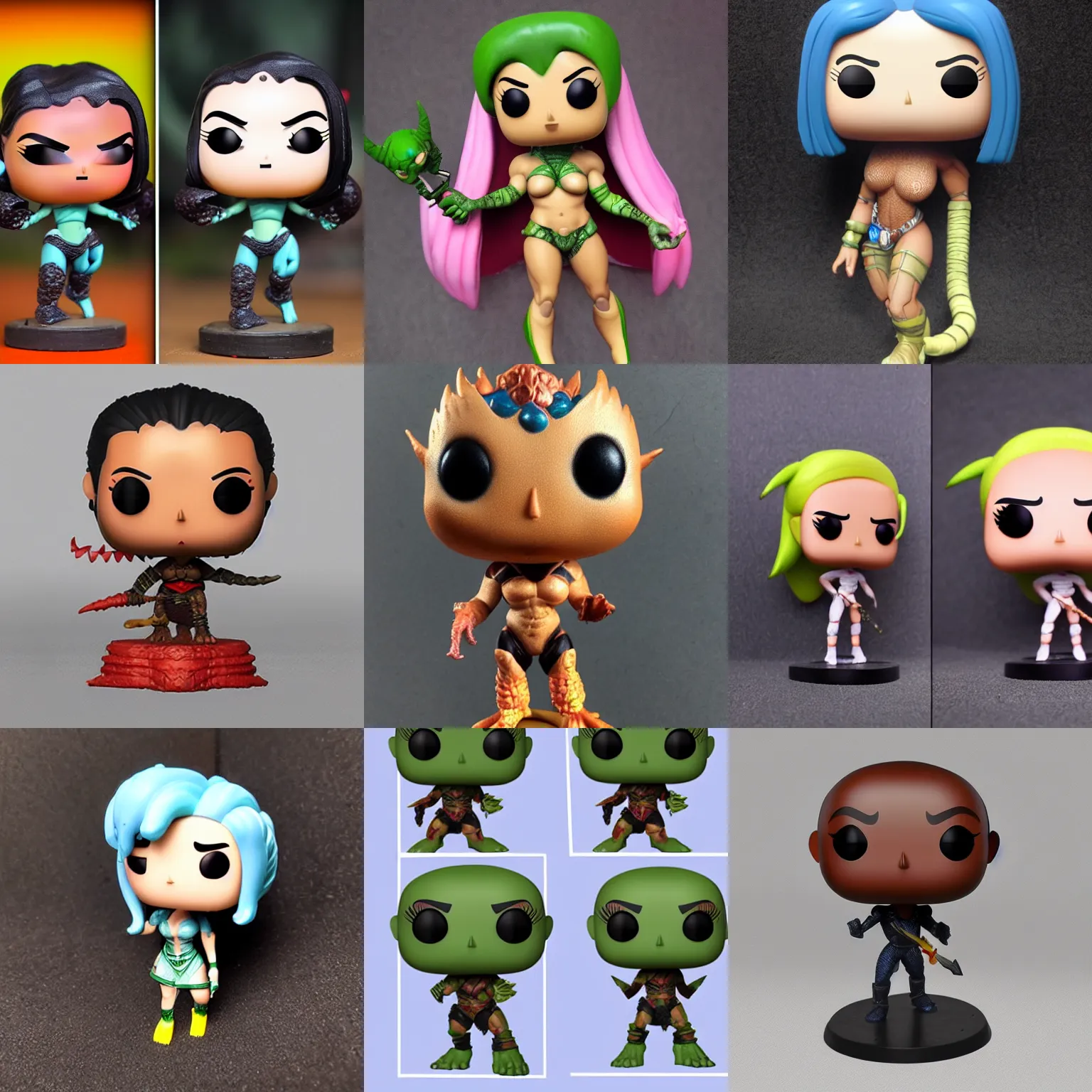 Image similar to naga funko pop, photorealistic, highly detailed