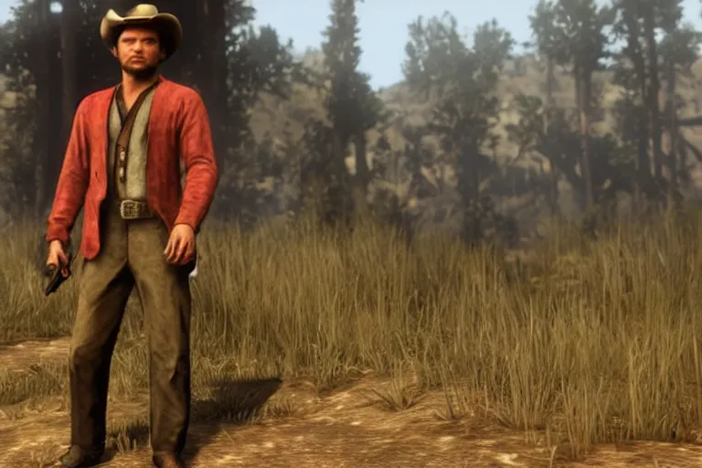 Image similar to leonardo de caprio in red dead redemption