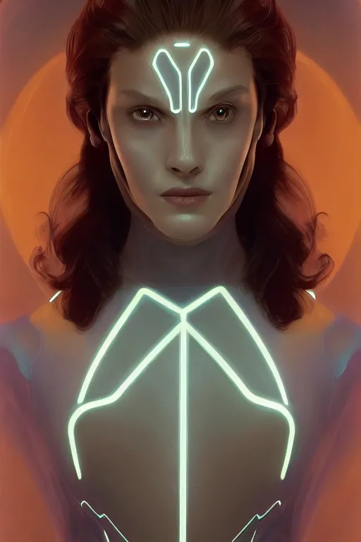 Image similar to Tron leading actor, intricate, elegant, highly detailed, concept art, sharp focus, beautiful face!!, digital art, smooth defined outlines!!, human anatomy, human structure, by Brom, trending on Artstation, Alphonse Mucha, Tom Bagshaw, Sargent