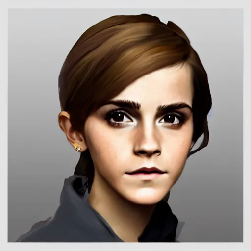 Image similar to Emma Watson in the style of the game League of Legends, with a background based on the game League of Legends, detailed face, old 3d graphics