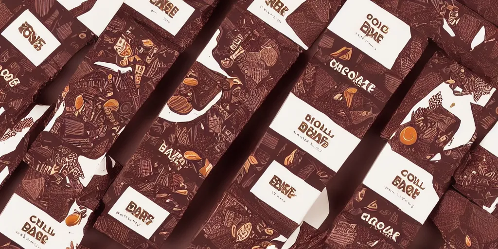 Image similar to a packaging design for a chocolate bar