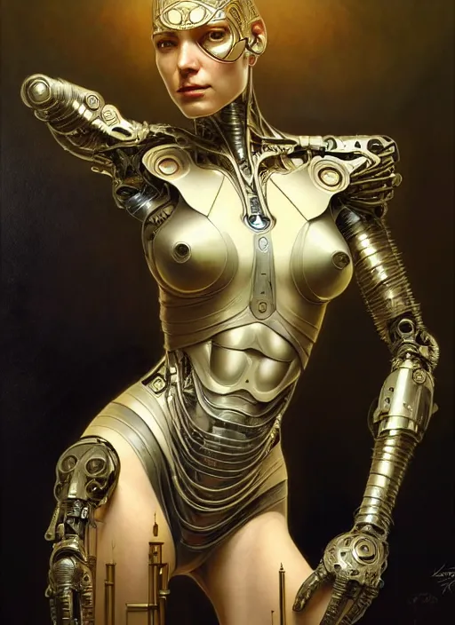 Image similar to organic cyborg, Egyptian, diffuse lighting, fantasy, intricate, elegant, highly detailed, lifelike, photorealistic, digital painting, artstation, illustration, concept art, smooth, sharp focus, art by John Collier and Albert Aublet and Krenz Cushart and Artem Demura and Alphonse Mucha